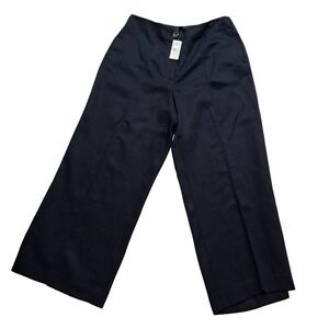 NWT Ann Taylor Pants Women's‎ 10 Navy Blue Curvy High Rise Straight Crop Work